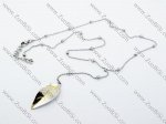 Special Stainless Steel LEAF charm necklace -JN020439