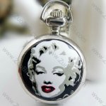 Fashion Silver Marilyn Monroe Pocket Watch Chain - PW000017 Fashion Silver Marilyn Monroe Pocket Watch Chain - PW000017