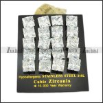 10mm zircon wedding earrings-e000638
