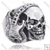 Stainless Steel Guitar Skull Ring - JR350153