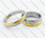 Gold & Silver Stainless Steel Promise Rings for Sweethearts - JR