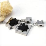Black Finishing Stainless Steel Couple Pendants - p000064