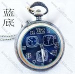 Vintage Lighting Pocket Watch with Blue Face - PW000012-4 Vintage Lighting Pocket Watch with Blue Face - PW000012-4