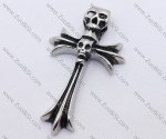Stainless Steel Skull Cross Pendant - JP170125