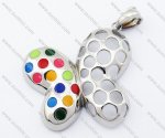 Colorful Stainless Steel Hollow Butterfly Pendant - JP090403