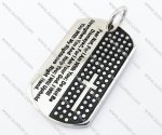 Stainless Steel Cross Pendant Tag - JP400061