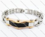 Black and Gold Stainless Steel Bracelet JB410021
