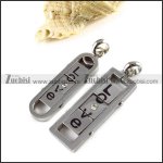 Silver LOVE Stainless Steel Couple Pendants - p000044