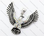 Stainless Steel King of Birds Pendant in AB color Artificial Dia