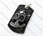 Stainless Steel Skull Dog pendant - JP370009
