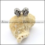 Stainless Steel Skull Earrings - e000075
