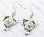 Crystal Rhinestone Stainless Steel Earring JE410004