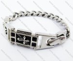 Unique Stainless Steel Cross Tag Bracelet - JB400023
