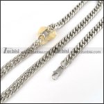 Silver Stainless Steel Casting Necklace and Bracelet -s000171