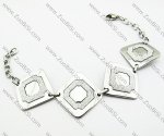Silver Stainless Steel Square bracelet for ladies -JB140038 Silver Stainless Steel Square bracelet for ladies -JB140038