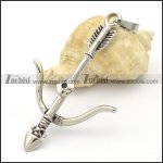 Stainless Steel Arrow of Cupid Pendant -p000330 Stainless Steel Arrow of Cupid Pendant -p000330