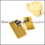 Yellow Gold Stainless Steel Couple Pendants - p000009