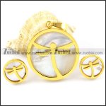 Yellow Gold Dragonfly Stainless Steel jewelry set-s000148