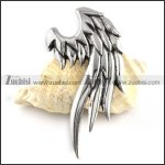 Crow Stainless Steel Feather Pendant - p000159 Crow Stainless Steel Feather Pendant - p000159