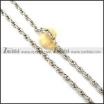 Stainless Steel Necklace -n000356, size is
