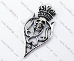 Stainless Steel Crown Skull Pendant - JP170224