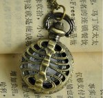 Vintage Brass Skeleton Cover cheap pocket watch - PW000078 Vintage Brass Skeleton Cover cheap pocket watch - PW000078