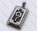 Stainless Steel Square Tag Pendant - JP170020