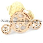 Rose Gold Flower Stainless Steel jewelry set-s000152