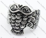 Stainless Steel Night Owl Ring - JR370037