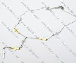 Stainless Steel Silver & Gold Cross necklace -JN020429
