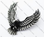 Stainless Steel Silver Hawk Pendant - JP370056