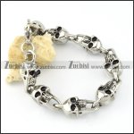 Stainless Steel Skull Bracelet -b000715 Stainless Steel Skull Bracelet -b000715