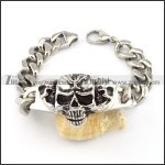 Stainless Steel Skull Bracelet -b000724 Stainless Steel Skull Bracelet -b000724
