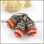 Stainless Steel jewelry set with Red Rhinestone Ball -s000138