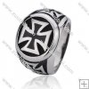 World War II Stainless Steel Maltese Cross Ring - JR350151