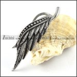 Stainless Steel Bird Feather Pendant - p000160 Stainless Steel Bird Feather Pendant - p000160