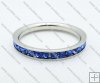 Capri Blue Zircon Stainless Steel Ring JR220004