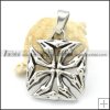 Punk Silver Stainless Steel Casting Maltese Cross Pendants -p000