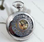 Silver Ornamental Engraving Pocket Watch Chain - PW000092 Silver Ornamental Engraving Pocket Watch Chain - PW000092