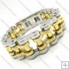 17.5mm Width Heavy Gold Polishing Motorcycle Bike Chain Bracelet