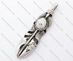 Stainless Steel Transparent Stone Pendant - JP420029