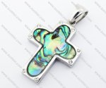 Stainless Steel Shell Cross Pendant - JP160120