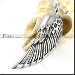Stainless Steel Feather Pendant - p000158 Stainless Steel Feather Pendant - p000158