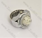 Silver Ring Watch with Ivory Stone - PW000011-2