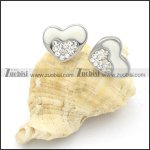 Stainless Steel Heart Earrings -e000150 Stainless Steel Heart Earrings -e000150
