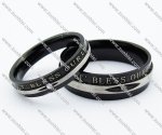 Black Stainless Steel Promise Rings for Valentine - JR050036