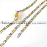 Stainless Steel Cross Chain Matching Jewelry in 2 tones -s000162