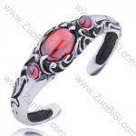 3 Ruby Stone Stainless Steel Bangles - JB350037