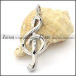 Stainless Steel Musical Note Pendant -p000331 Stainless Steel Musical Note Pendant -p000331