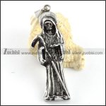 Stainless Steel Ghost Pendant - p000133 Stainless Steel Ghost Pendant - p000133